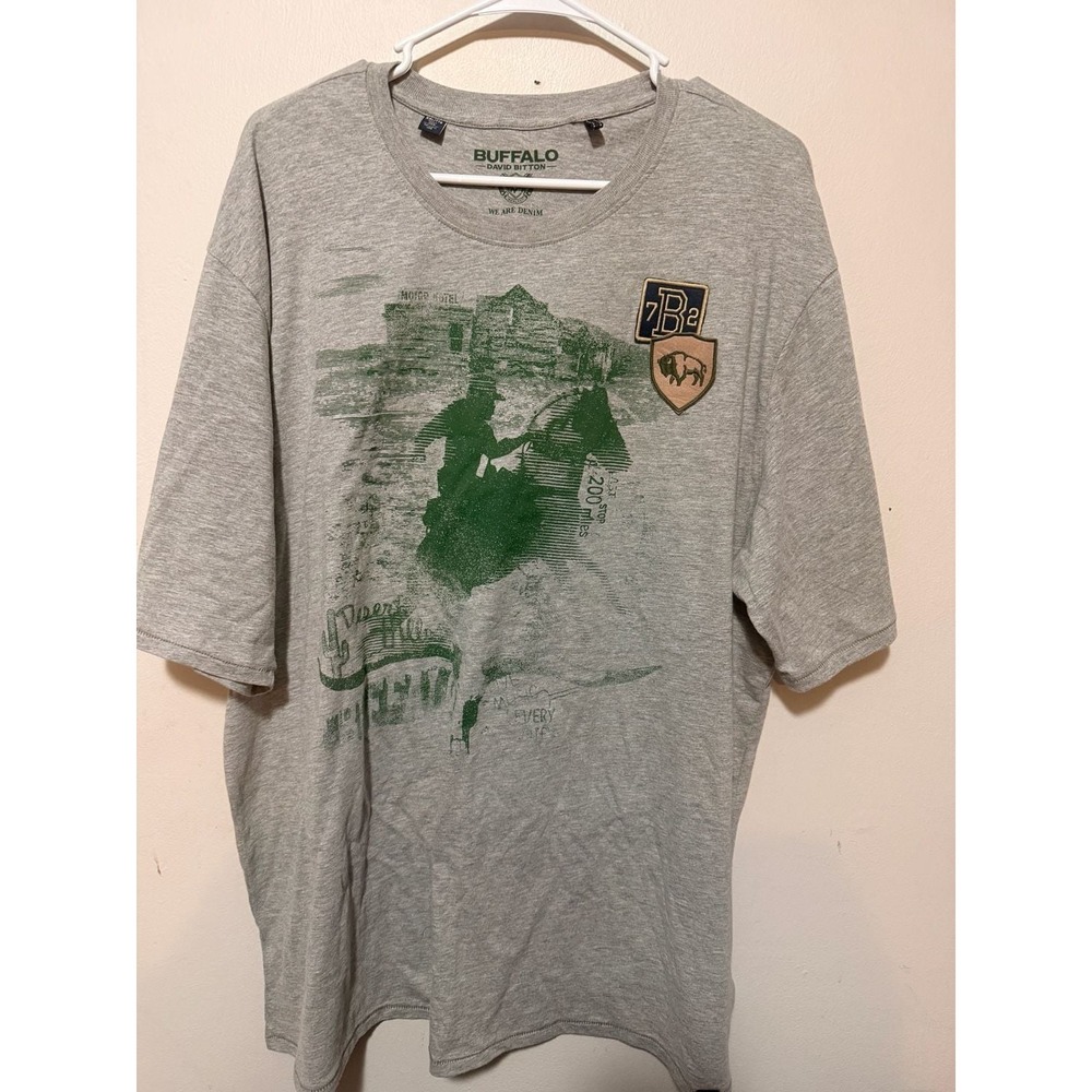 Buffalo David Bitton Men's Graphic Patch T-Shirt Desert Hills